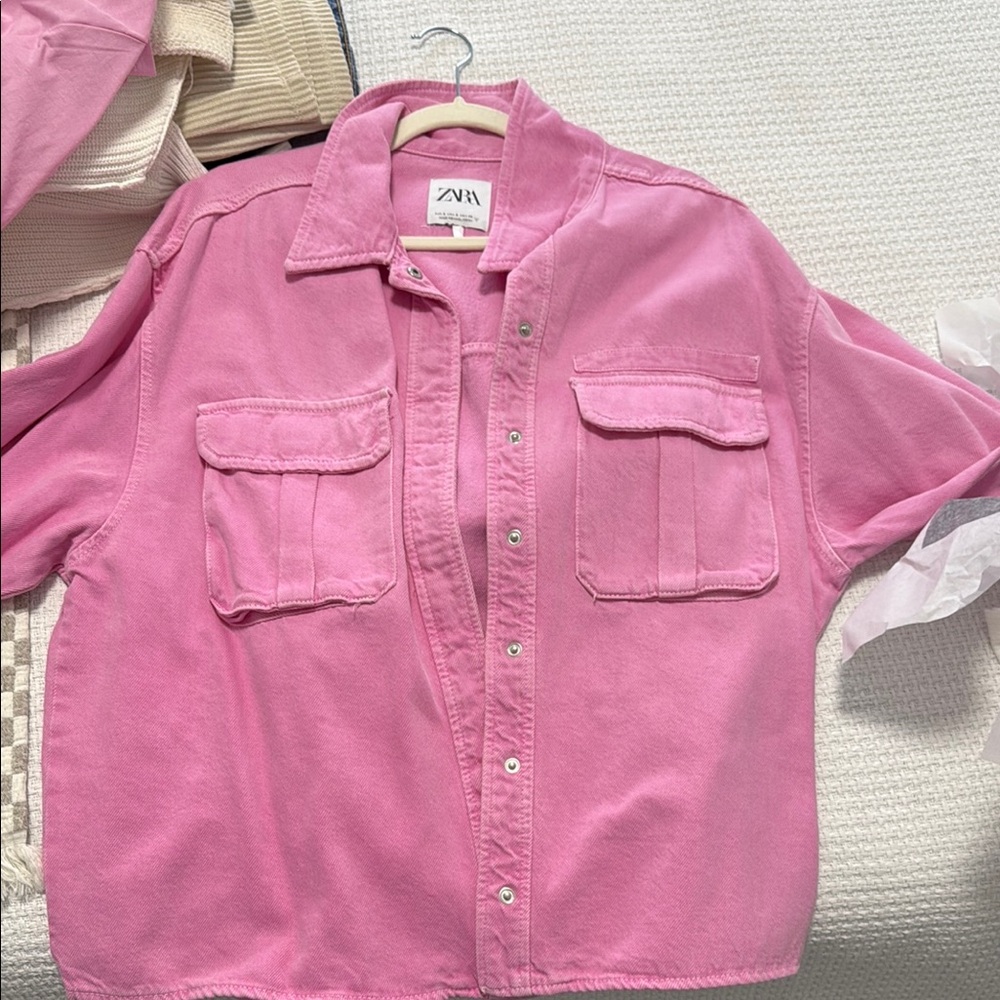 Zara Pink Button-Up Shirt